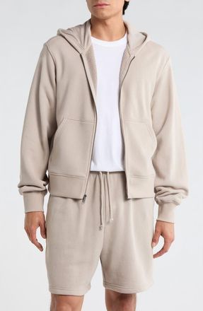 Abound Crop Full Zip Hoodie in Grey Owl at Nordstrom Rack, Size Xx-Large