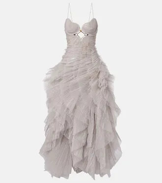 Maria Lucia Hohan Sureya cutout ruffled tulle gown