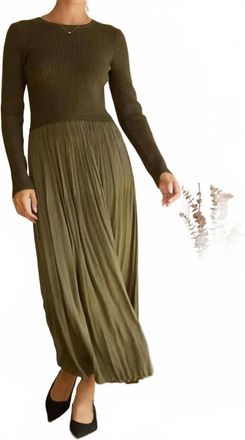 Skies Are Blue Clothing Talia Dress In Olive