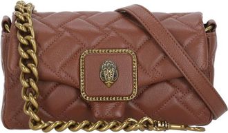 Kurt Geiger Brick Red Quilted Leather Dual Straps Mini Shoulder Bag