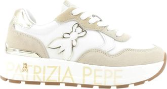 Patrizia Pepe Platform Sneaker - Dames - Sneakers - Wit - 39 EU - Leer - Schoenen