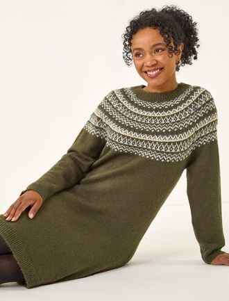 Roman Fairisle Knit Jumper Dress