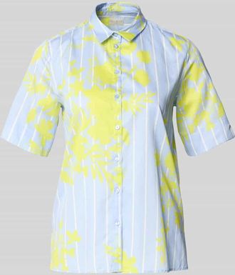 Milano Milano Italy Bluse mit Hemdblusenkragen und Knopfleiste in Hellblau, Gr&ouml;&szlig;e 36