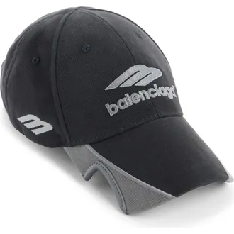 Balenciaga American Football Logo Embroidered Adjustable Baseball Cap in 1000 Black at Nordstrom, Size Medium