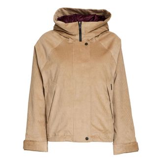 Woolrich Jassen, Dames, Beige, M, Katoen, Corduroy 3L Jacket