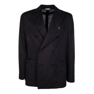 Boglioli Blazers, male, Blue, Size: XL Double-breasted Jacket