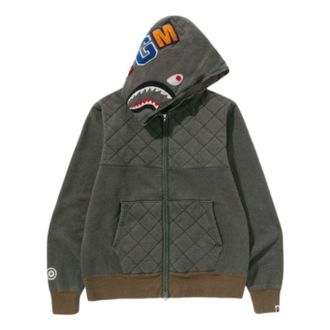 A Bathing Ape A Rising Bape Military Shark Full Zip Hoodie Olived 1K70-115-003-OLV