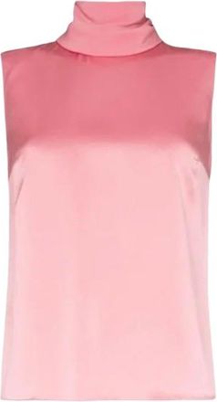 Roksanda Ilincic Pink Sleeveless Silk Blouse with Neck Tie Size XS