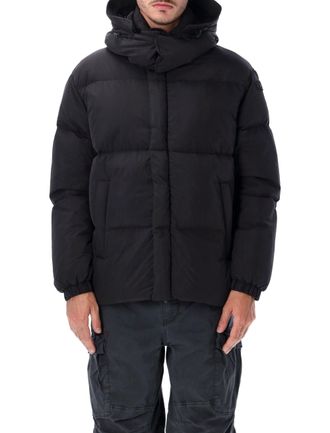 Diesel Quilted Black Puffer Jacket with Adjustable Hood