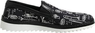 Dolce & Gabbana Afdruk Canvas Slipon Loafers