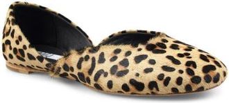 Zigi Soho Aberdeen dOrsay Flat in Leopard Calf Hair at Nordstrom, Size 10