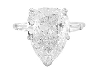 Verde 5.5ct IGI Certified Lab Grown Pear Cut Diamond Ring