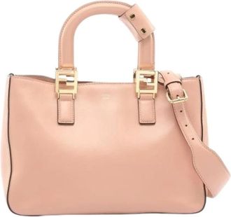 Fendi Pre-owned Handbags, female, Pink, Size: ONE SIZE Pre-owned Vintage Leather Handbag
