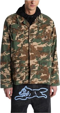 Icecream Icecream, Jassen, Heren, Veelkleurig, M, Katoen, Running Dog Woodland Camo Field Jacket