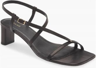 Frame Denim Womens Le Braxton Strappy Sandal In Black