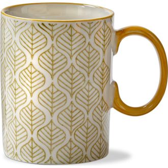 Tag Stamped Leaf Mug Multi Stoneware Everyday in Gold at Nordstrom