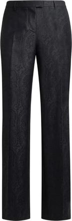 Etro Paisley Jacquard Trousers - female - Etro - Straight Trousers - Black - S - Trousers