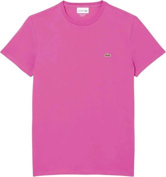 Lacoste Klassieke korte mouw T-shirt - Heren - T-shirts - Roze - L - Katoen - Tops