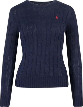 Ralph Lauren Truien - Dames - Ronde hals truien - Blauw - S - Wol - Truien & Vesten