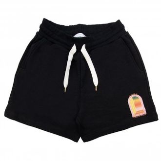 Casablanca Mens Gradient Arch Logo Sweatshort - Black Cotton - Size X-Large