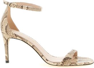 Stuart Weitzman Beige Round Toe Type Pump
