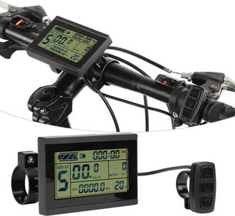 OEM Panel De Instrumentos Lcd Para Bicicleta El&eacute;ctrica, Pantalla Lcd Horizontal En Blanco Y Negro, Conector Adaptador Para Bicicleta Kt-lcd3u