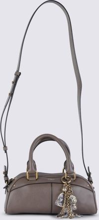Chlo&eacute; Grey Leather Chloe Bowling Top Handle Bag