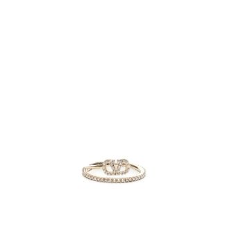 Valentino Garavani Rings, female, Yellow, Size: 52 MM Vlogo Signature Ring