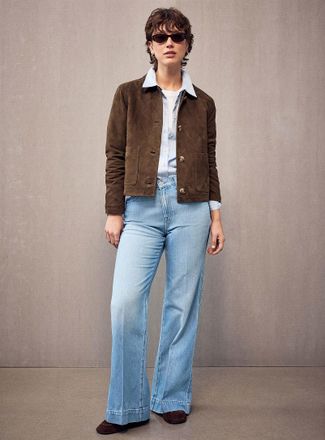 7 For All Mankind Womens Modern Dojo light indigo jean Fit: flared leg, mid-rise waist