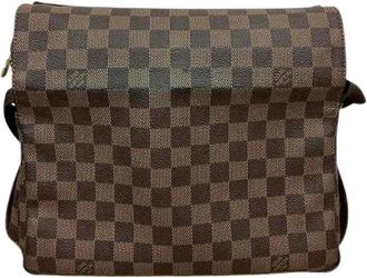 Louis Vuitton Pre-owned Cross Body Bags, male, Brown, Size: ONE SIZE Pre-owned Naviglio Damier Shoulder Bag