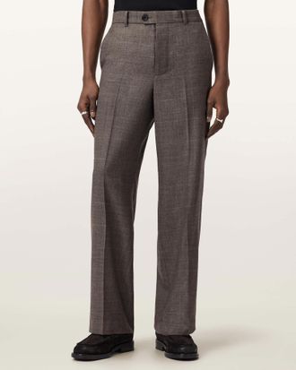 AllSaints Main: 55% Wool, 30% Viscose, 13% Polyester, 2% Elastane Clover Loose Fit Trousers, Size: 28