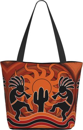 AOOEDM Southwestern Cactus Southwest Native Art Ladies Shopping Bag 13x11x7in.The Perfect ValentineS Day Gift.It Is The Best ValentineS Day Gift For Mom, Dau