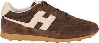 Hogan Brown Logo Sneakers