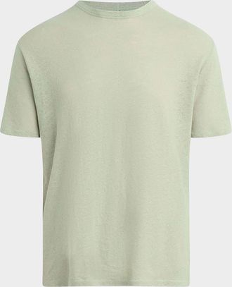 Joe's Mens Bespoke Cotton and Linen Crewneck T-Shirt
