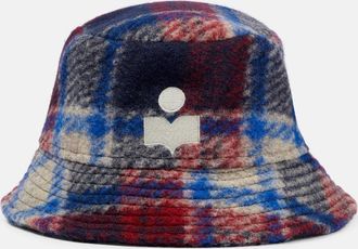 Isabel Marant Haley checked wool-blend bucket hat