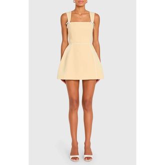 Amanda Uprichard Baylee Skirted Romper in Cornsilk/Ivory at Nordstrom, Size X-Large