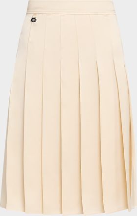Burberry Wool And Cashmere Check Scarf Style Skirt from