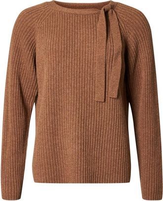 Lind Truien & Vesten, Dames, Bruin, L, Wol, Li Monica Knit Pullover