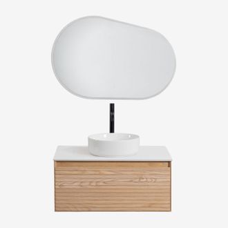 Sklum Sklum - Conjunto De Mueble De Ba&ntilde;o En Madera De Fresno Tedrik