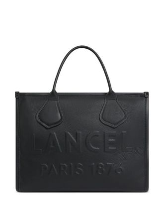 Lancel medium Jour de Lancel leather tote bag - women - Leather/Cotton - One Size - Black