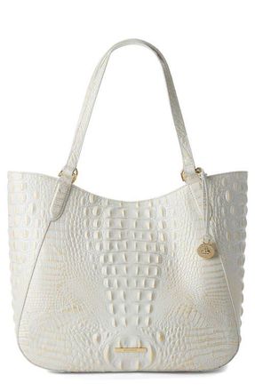 Brahmin Aliza Croc Embossed Leather Tote in Chantilly at Nordstrom