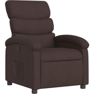 vidaXL Sill&oacute;n Reclinable De Tela Marr&oacute;n Oscuro Vidaxl