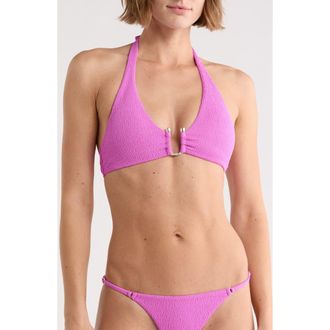 Vix Firenze Jill Alanna Triangle Bikini Top in Pink at Nordstrom Rack, Size Medium