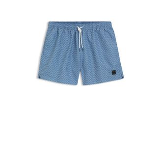 BOSS Printed swim shorts with logo badge