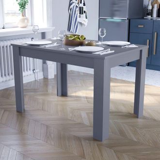 Home Discount Home Discount - Medina 4 Seater Dining Table mdf Wood, 117 x 76.5 cm, Grey