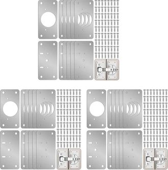 OEM Paquete De 36 Kits De Reparaci&oacute;n De Bisagras: Placa De Reparaci&oacute;n De Bisagras Para Puertas De Armarios, Placa De Fijaci&oacute;n De Bisagras Para Armarios De