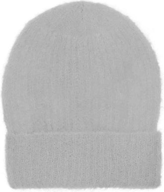 Americandreams Mila Mohair Beanie - Dames - Hoeden - Grijs - ONE Size - Wol - Accessoires