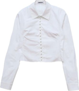 AMBUSH Camicia con bottoni di perle - Bianco