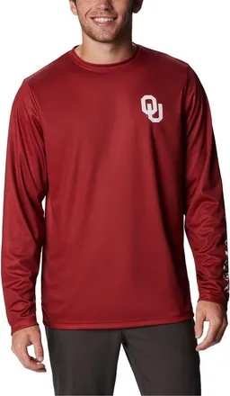 Columbia Mens Columbia Crimson Oklahoma Sooners Terminal Tackle Omni-Shade Raglan Long Sleeve T-Shirt at Nordstrom, Size Medium