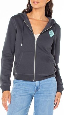 Roxy Evening Hike Fleece Zip Hoodie in Phantom at Nordstrom Rack, Size X-Small